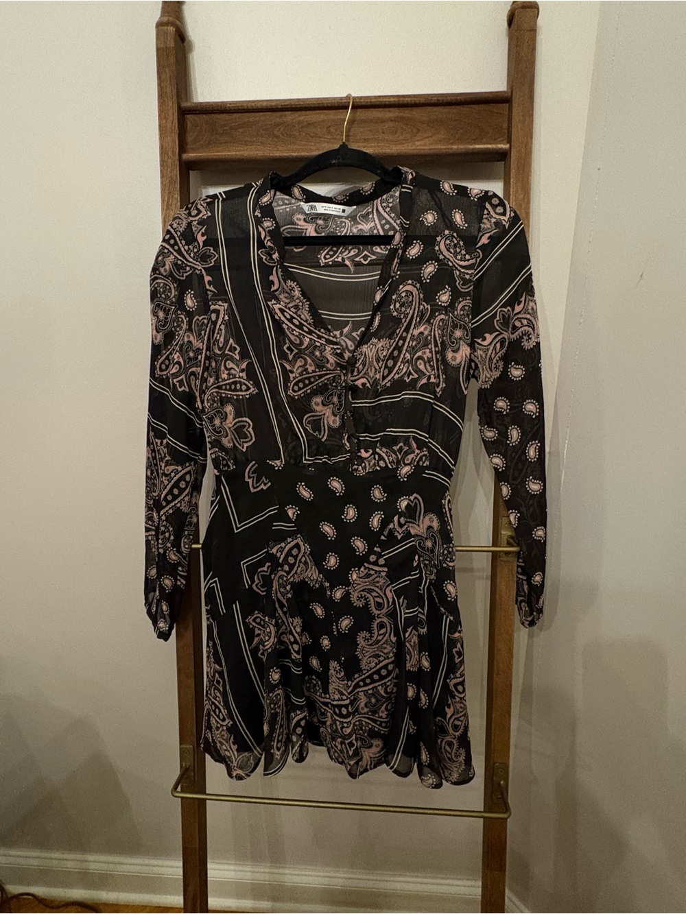 Zara Paisley Mini Dress Sz S